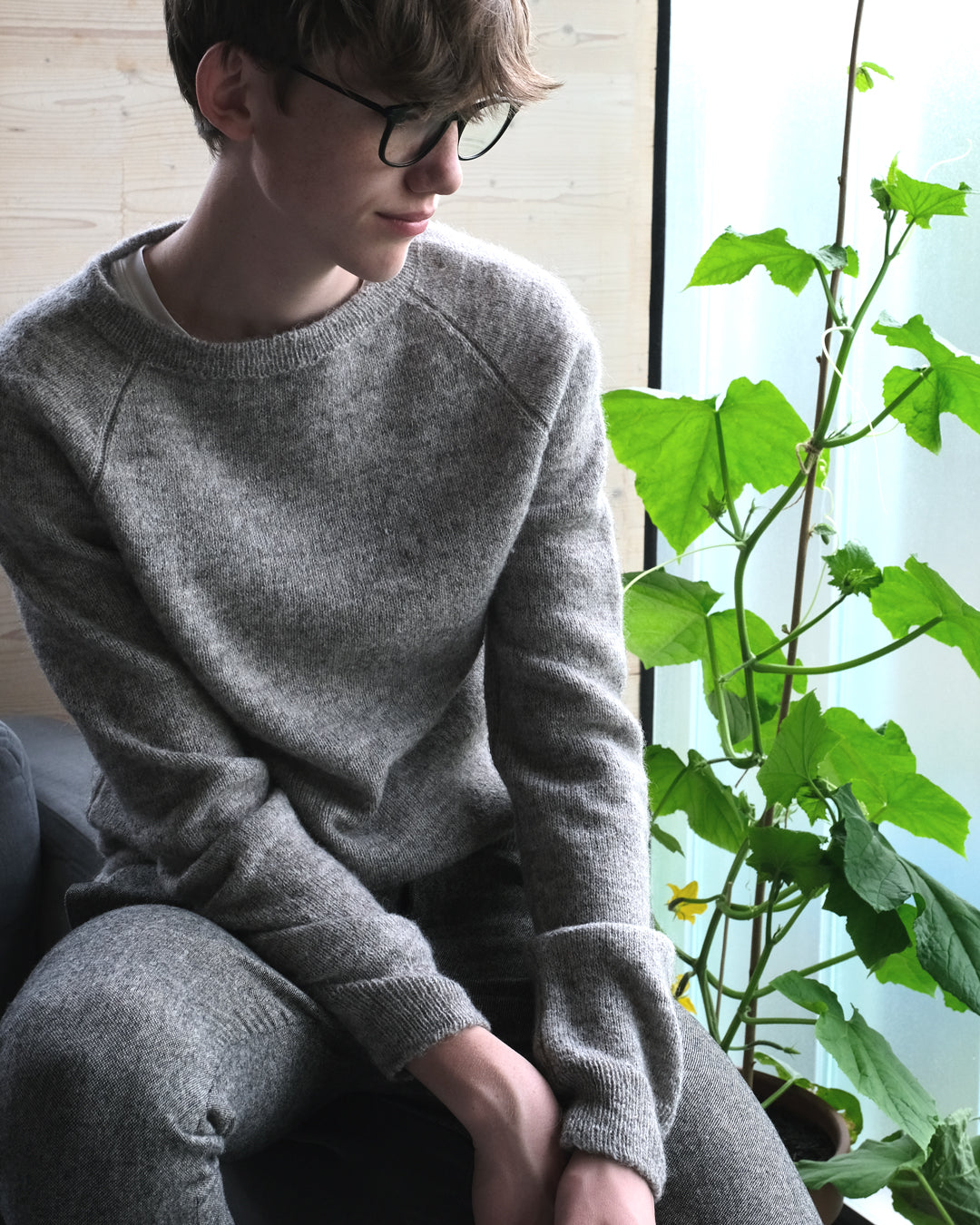 ARGUE - ARGUE FINE LAMB‘S WOOL T-SHIRT HOLE KNIT argue FINE LAMB'S WOOL T-SHIRT HOLE KNIT